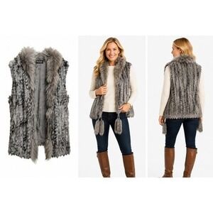 Jayley Collection Vest OS Mob Wife Glam Luxury Fur Boho Chic Winter Layering Coy